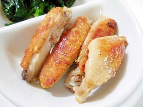 フライパンで　手羽中のクレソル焼き